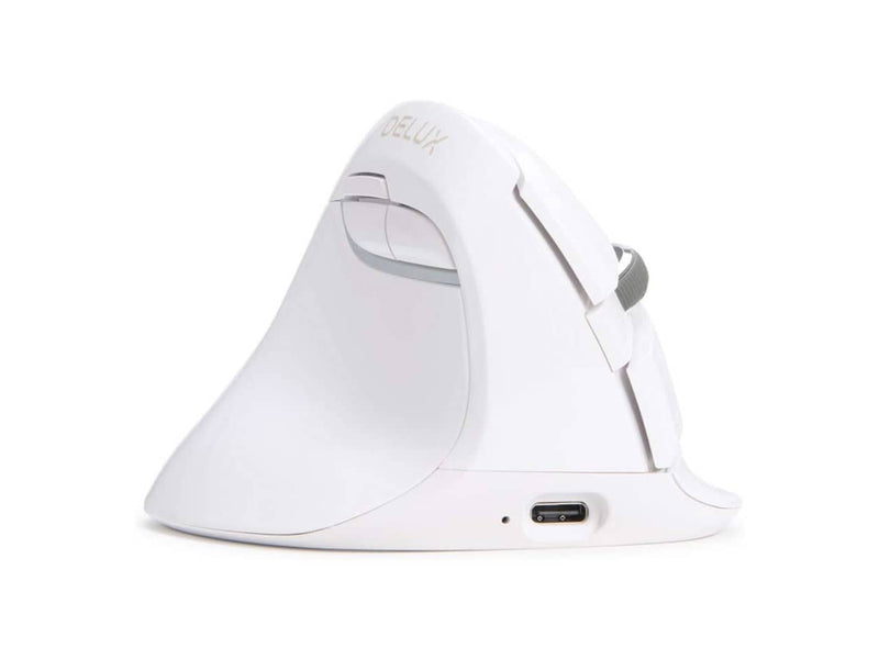 Delux Left-Handed Vertical Ergonomic Wireless Mouse