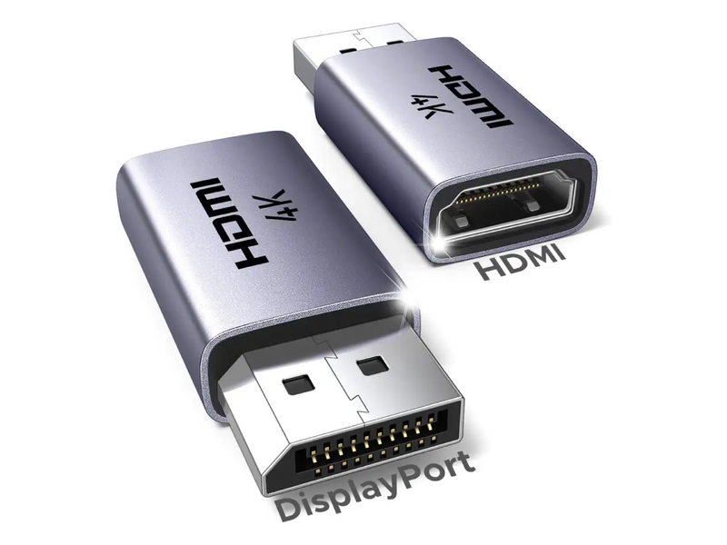 UGreen DisplayPort to HDMI Adapter, Male DisplayPort to Female HDMI, Aluminum Case, DisplayPort 1.2, Unidirectional