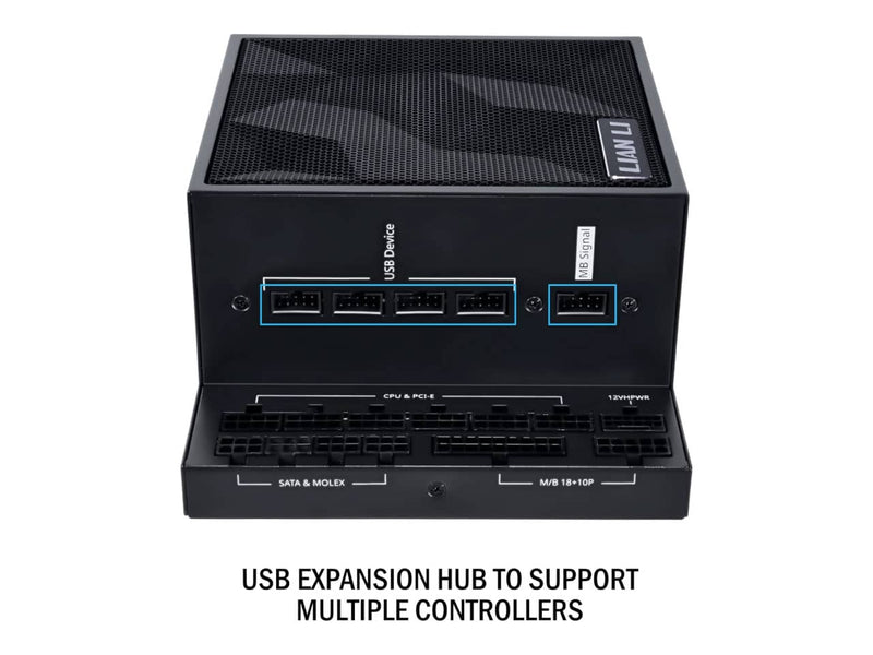 Lian Li Edge Series 1000W Power Supply (1000W, 80 Plus Platinum, ATX 3.1, Fully Modular, Black)