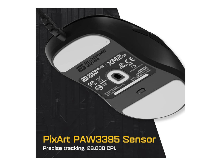 End Game Gear XM2w 8K Wired Gaming Mouse, 4K Polling, Black
