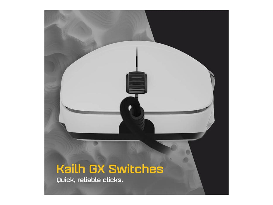End Game Gear XM2w 8K Wired Gaming Mouse, 4K Polling, White