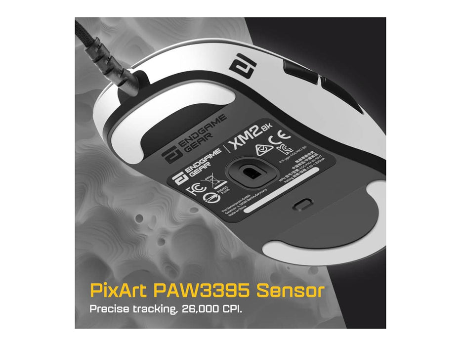 End Game Gear XM2w 8K Wired Gaming Mouse, 4K Polling, White