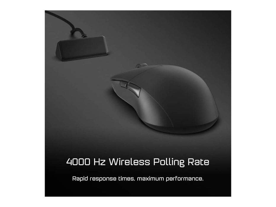 End Game Gear XM2w 4K Wireless Gaming Mouse, Right-handed, 2.4Ghz/USB-C, 26K DPI, 4K Dongle, Black