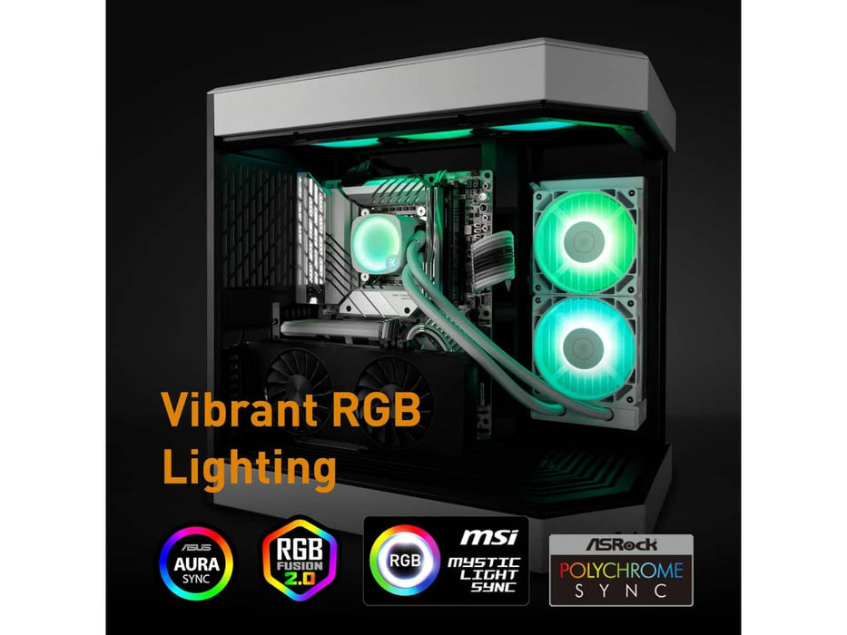 EKWB EK-Nucleus AIO CR360 Lux D-RGB White CPU Liquid / Water Cooler, 360mm Radiator, 3x EK-FPT 120mm D-RGB Fans, Intel & AMD Sockets