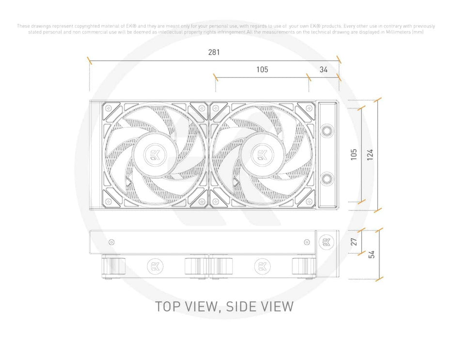 EKWB EK-Nucleus AIO CR240 Lux D-RGB White CPU Liquid / Water Cooler, 240mm Radiator, 2x EK-FPT 120mm D-RGB Fans, Intel & AMD Sockets