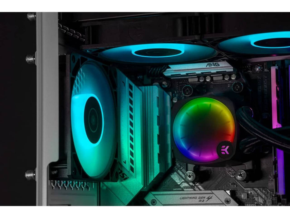 EKWB EK-Nucleus AIO CR240 Lux D-RGB CPU Liquid / Water Cooler, 240mm Radiator, 2x EK-FPT 120mm D-RGB Fans, Intel & AMD Sockets