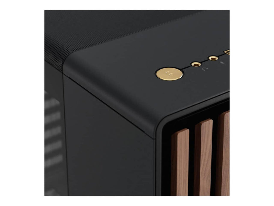 Fractal Design North ATX / mATX Mid Tower Computer Case, Charcoal Black with Walnut Front, Tinted Tempered Glass Side Panel (FD-C-NOR1C-02)