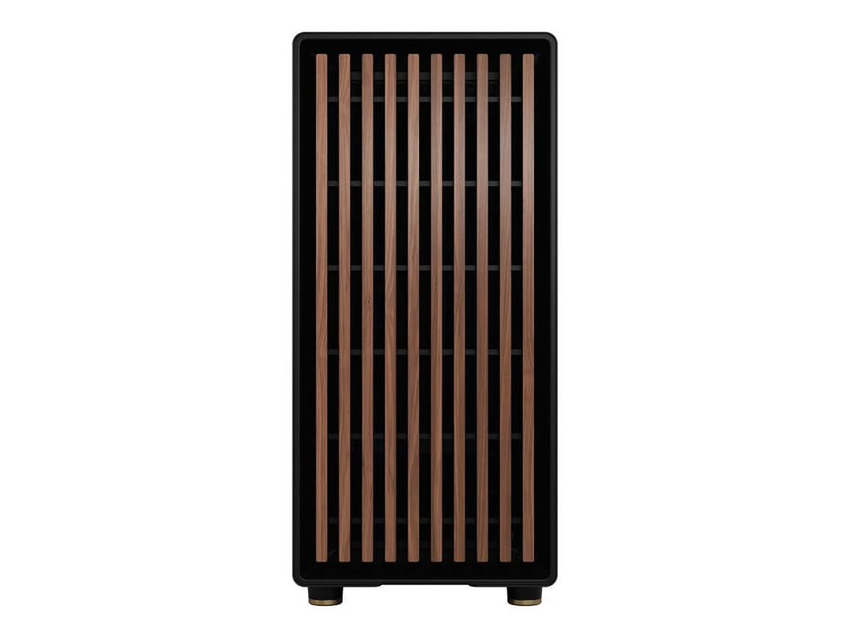 Fractal Design North ATX / mATX Mid Tower Computer Case, Charcoal Black with Walnut Front, Tinted Tempered Glass Side Panel (FD-C-NOR1C-02)