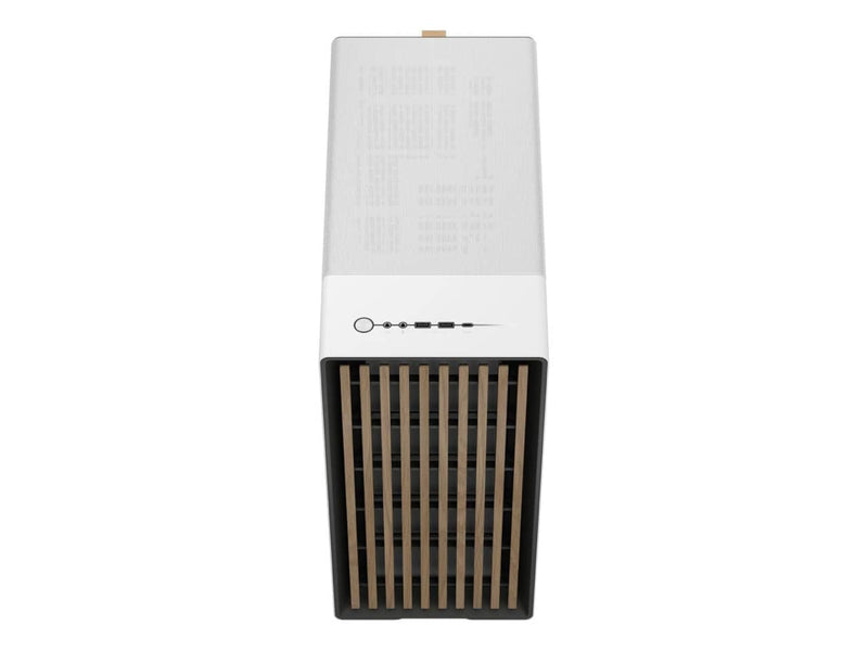 Fractal Design North ATX / mATX Mid Tower Computer Case, Chalk White with Oak Front, Tinted Tempered Glass Side Panel (FD-C-NOR1C-04)