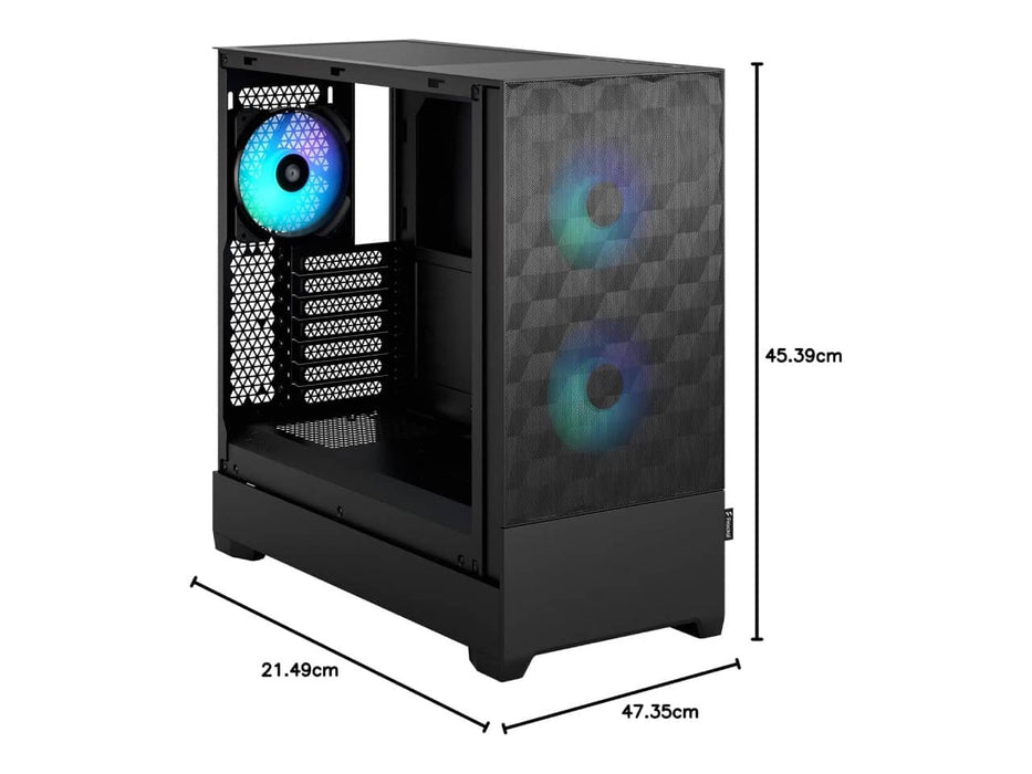 Fractal Design Pop Air RGB Black High-Airflow Computer Case, Tempered Glass, ATX Mid Tower (FD-C-POR1A-06)