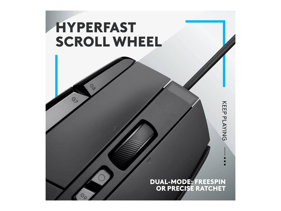 Logitech G502 X Wired Gaming Mouse, Hero 25K Gaming Sensor, Black