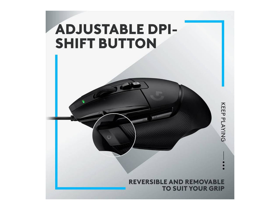Logitech G502 X Wired Gaming Mouse, Hero 25K Gaming Sensor, Black