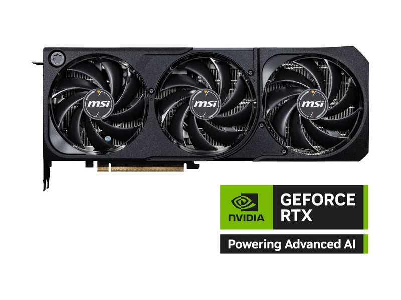 MSI GeForce RTX 5070 Ti 16GB Shadow 3X OC Graphics Card, 16GB GDDR7, Nvidia Blackwell Architecture, 256-bit Extreme Performance