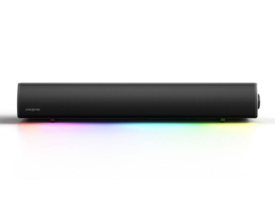 Creative Sound Blaster GS5 Gaming Soundbar, SuperWide technology, Optical In, USB-C, AUX, and Bluetooth 5.3, Headphone Out, RGB