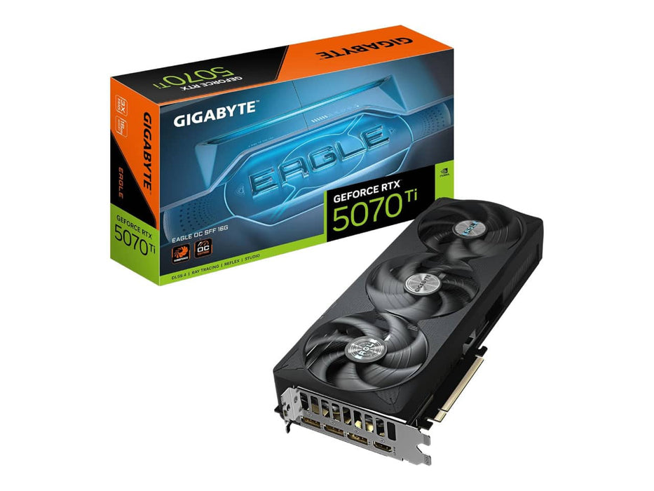Gigabyte GeForce RTX 5070 Ti Eagle OC SFF 16GB Graphics Card, PCIe 5.0, 16GB GDDR7, Windforce Cooling, GV-N507TEAGLE OC-16GD