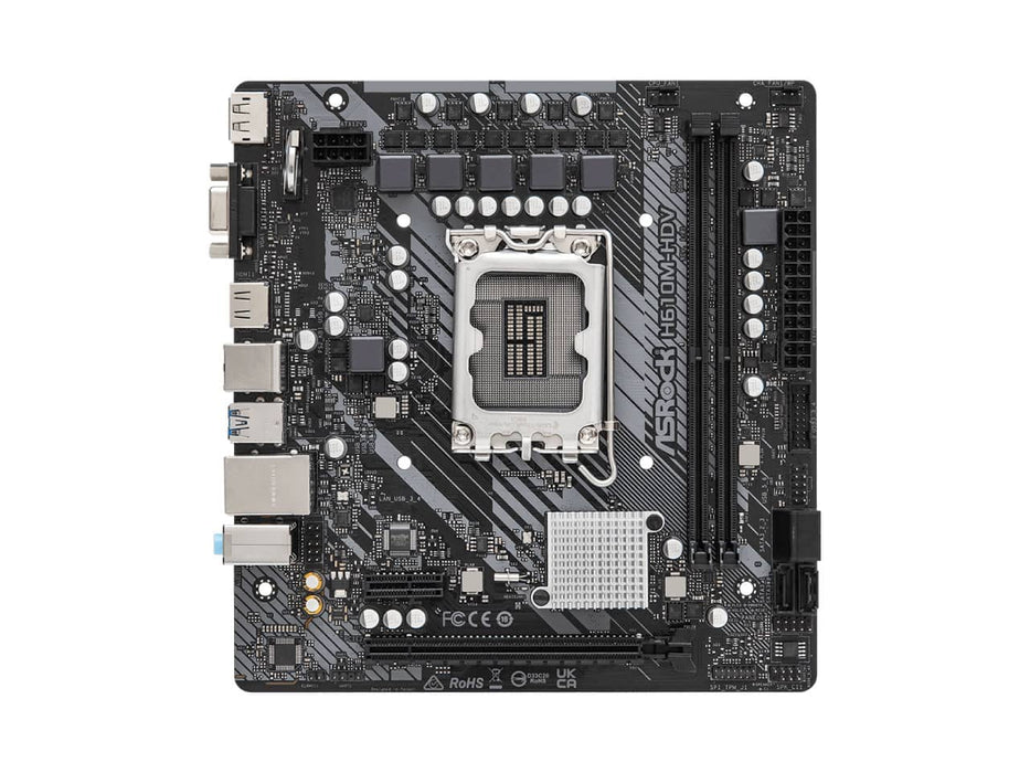 ASRock H610M-HDV, Intel LGA 1700, Micro ATX Motherboard