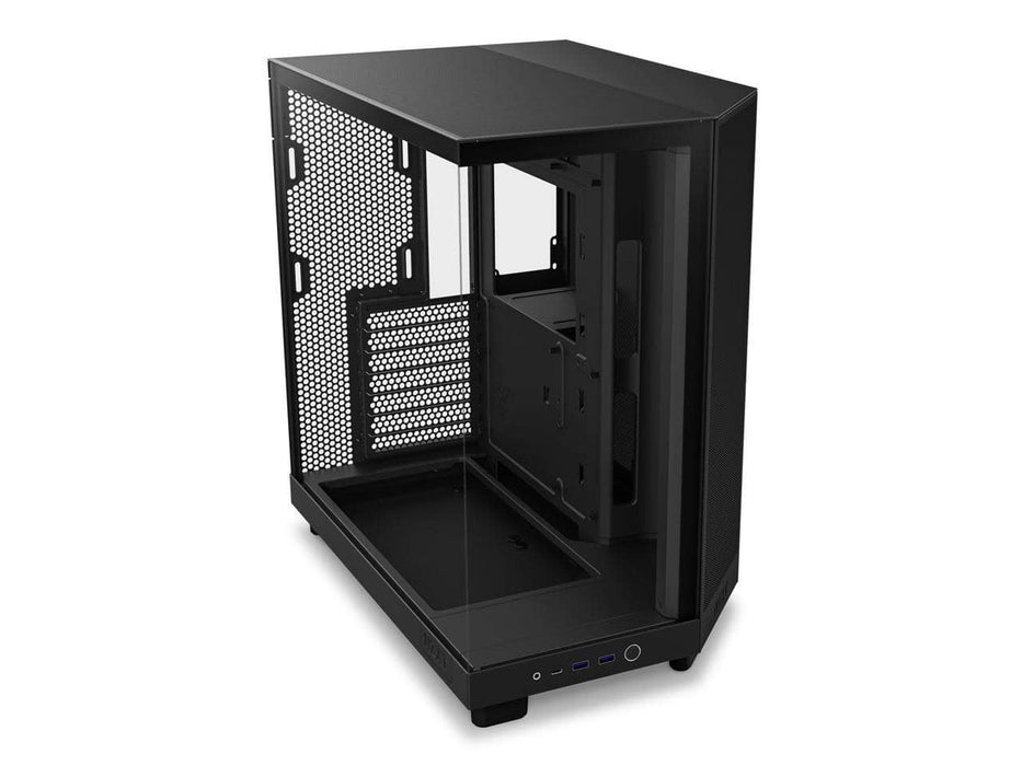NZXT H6 Flow Compact Dual-Chamber Computer Case, ATX Mid Tower, Panoramic Tempered Glass, High Performance Airflow Panels, Black (CC-H61FB-01)