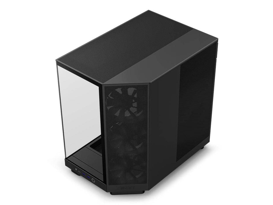 NZXT H6 Flow Compact Dual-Chamber Computer Case, ATX Mid Tower, Panoramic Tempered Glass, High Performance Airflow Panels, Black (CC-H61FB-01)