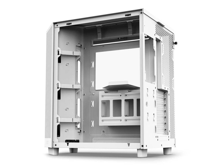 NZXT H6 Flow RGB Compact Dual-Chamber Computer Case, ATX Mid Tower, Panoramic Tempered Glass, High Performance Airflow Panels, White (CC-H61FW-R1)