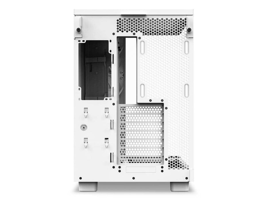 NZXT H6 Flow Compact Dual-Chamber Computer Case, ATX Mid Tower, Panoramic Tempered Glass, High Performance Airflow Panels, White (CC-H61FW-01)