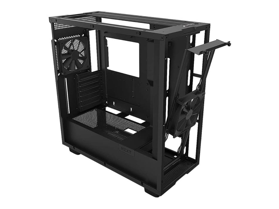 NZXT H7 Flow RGB Computer Case, ATX Mid Tower, Matte Black, RGB, Tempered Glass (CM-H71FB-R1)