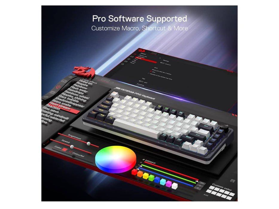 Redragon K673 Pro 75% Wireless Gasket RGB Gaming Keyboard