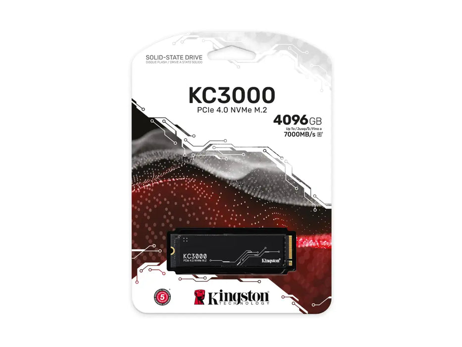 Kingston KC3000 4096GB NVMe M.2 2280 PCIe 4.0 Solid State Drive (SSD) - SKC3000D/4096G