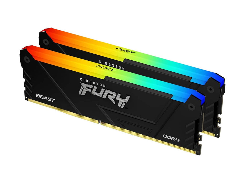 Kingston FURY Beast RGB 16GB (2x8GB) DDR4 3200MT/s Desktop Memory (KF432C16BB2AK2/16)