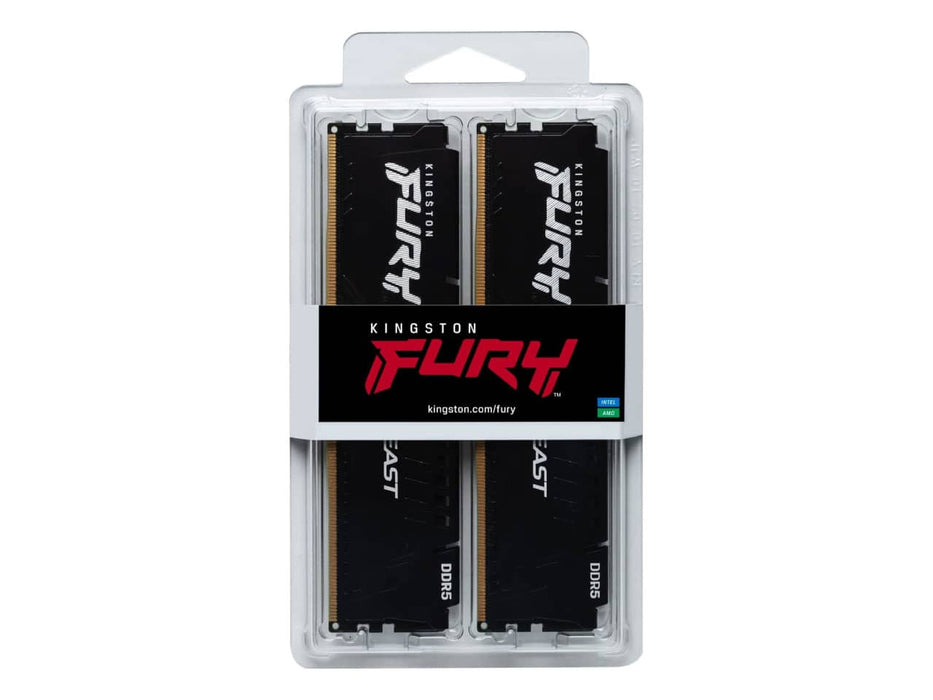 Kingston Fury Beast 32GB (2x16GB) DDR5 5200MT/s Desktop Memory (KF552C40BBK2-32)