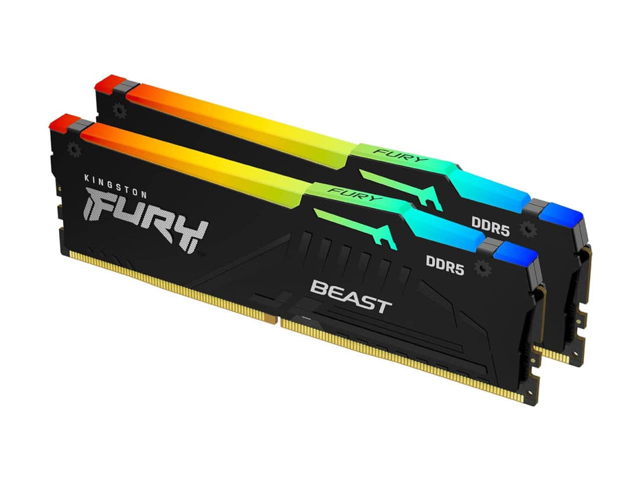 Kingston Fury Beast RGB 32GB (2x16GB) DDR5 6000MT/s Desktop Memory (KF560C30BBEAK2-32)