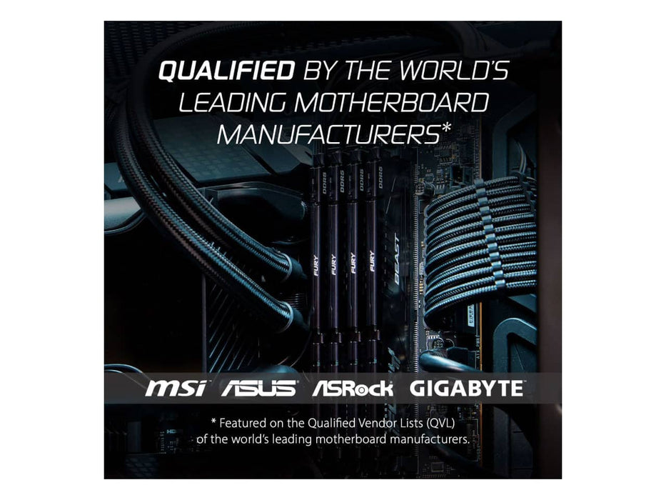 Kingston Fury Beast 32GB (2x16GB) DDR5 6000MT/s Desktop Memory (KF560C36BBE2K2-32)