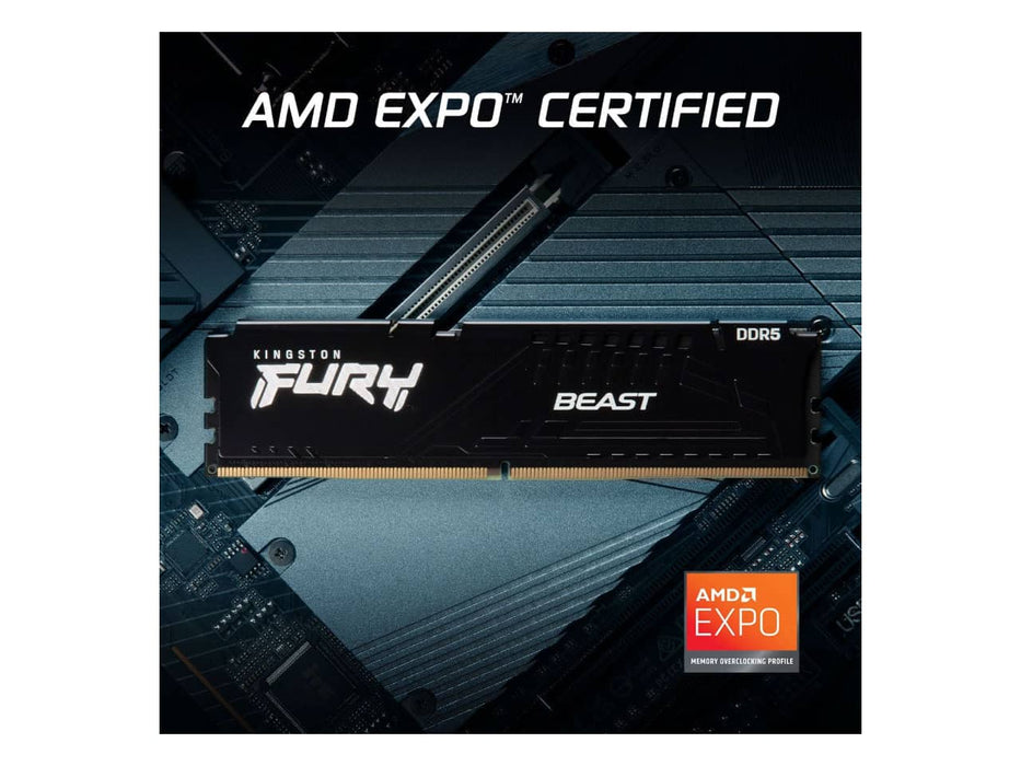 Kingston Fury Beast 32GB (2x16GB) DDR5 6000MT/s Desktop Memory (KF560C36BBE2K2-32)