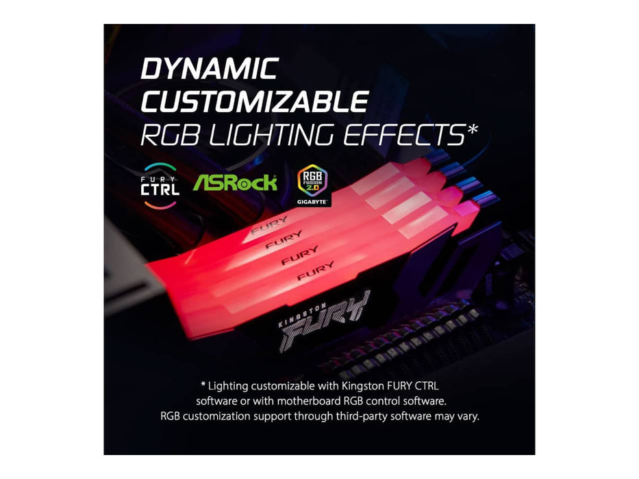 Kingston FURY Renegade RGB 32GB (2x16GB) DDR5 6400MT/s Desktop Memory (KF564C32RSAK2-32)