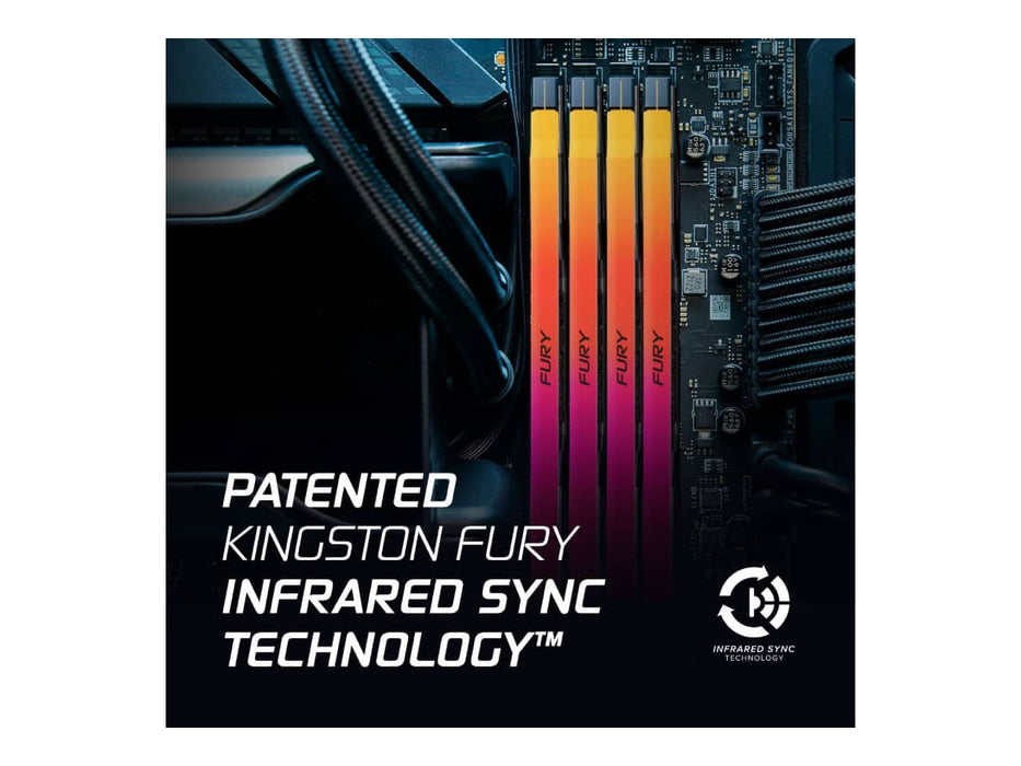 Kingston FURY Renegade RGB 32GB (2x16GB) DDR5 6400MT/s Desktop Memory (KF564C32RSAK2-32)