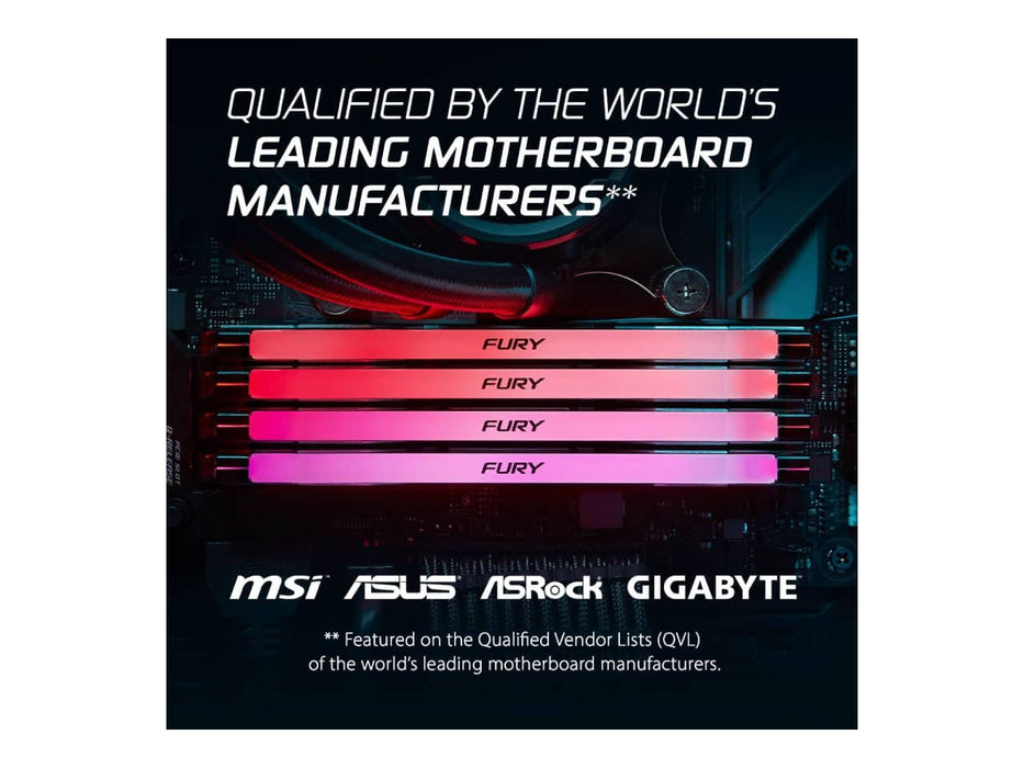 Kingston FURY Renegade RGB 32GB (2x16GB) DDR5 6400MT/s Desktop Memory (KF564C32RSAK2-32)