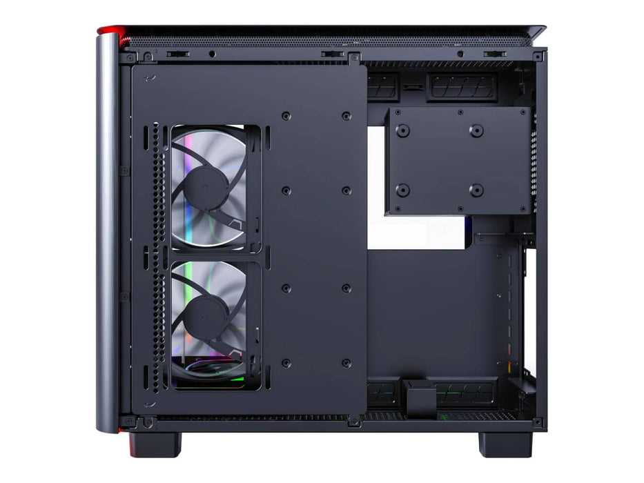 Montech King 95 Pro Dual Chamber Gaming Case, ATX Mid-Tower, High-Airflow, Curved Tempered Glass Front (Black)