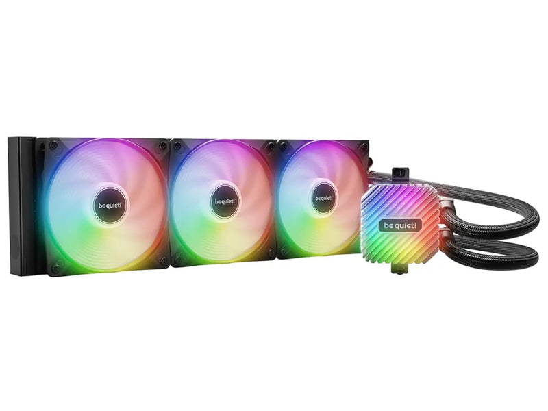 be quiet! Light Loop 360mm CPU Liquid / Water Cooler, 3X Light Wings LX 120mm PWN ARGB Fans, Black (BW022)