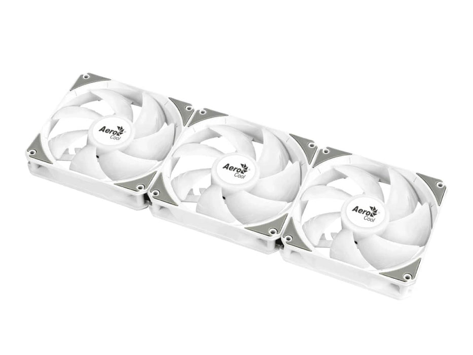 AeroCool Link 3-Pack 120mm (x3) Case Fan, PWN ARGB, White