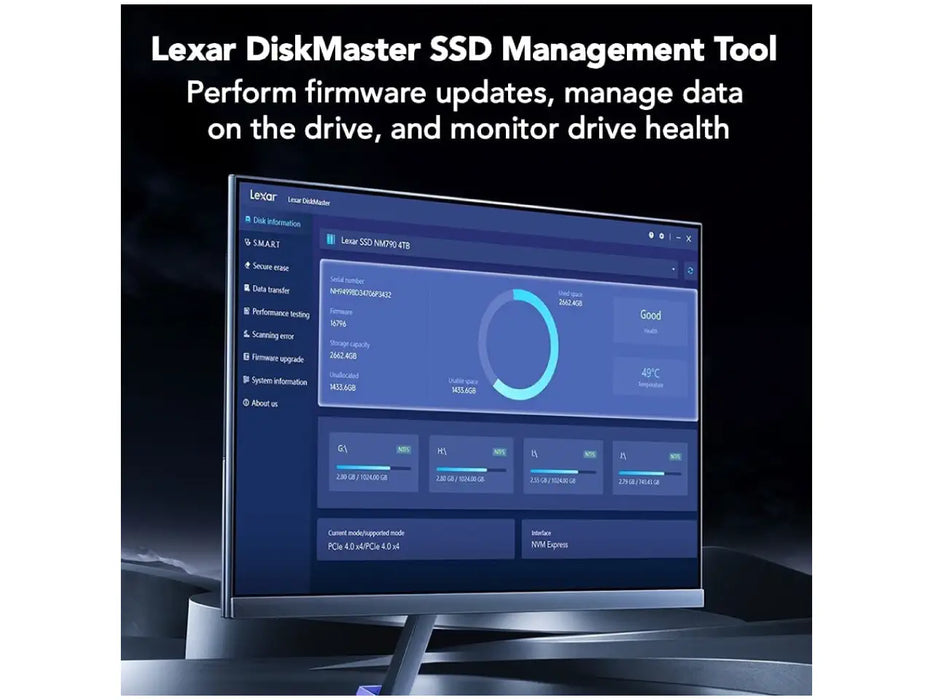 Lexar NQ780 1TB NVMe M.2 2280 Solid State Drive (SSD) - LNQ780X001T-RNNNU