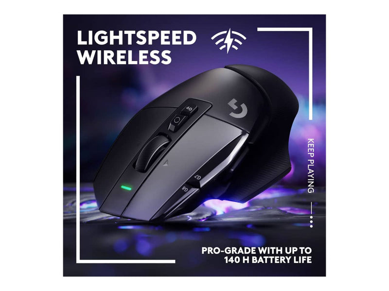 Logitech G502 X Lightspeed Wireless Gaming Mouse, Hero 25K Gaming Sensor, Optical-Mechanical Switches, Black