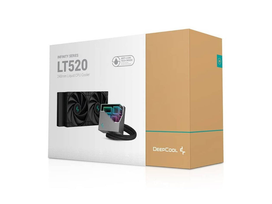 DeepCool Infinity Series LT520 240MM AIO CPU Liquid / Water Cooler, Black (Intel / AMD Sockets) R-LT520-BKAMNF-G-1