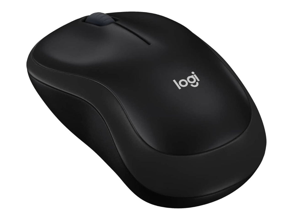 Logitech M185 Wireless Mouse, 2.4GHz, 12-month battery life, 1000DPI, Ambidextrous, Black