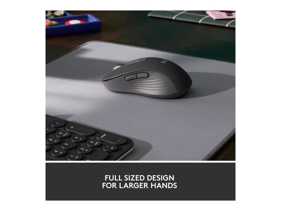 Logitech Signature M650 L for Business Wireless Mouse, Large Hand Sized, Logi Bolt, Bluetooth, SmartWheel, Graphite