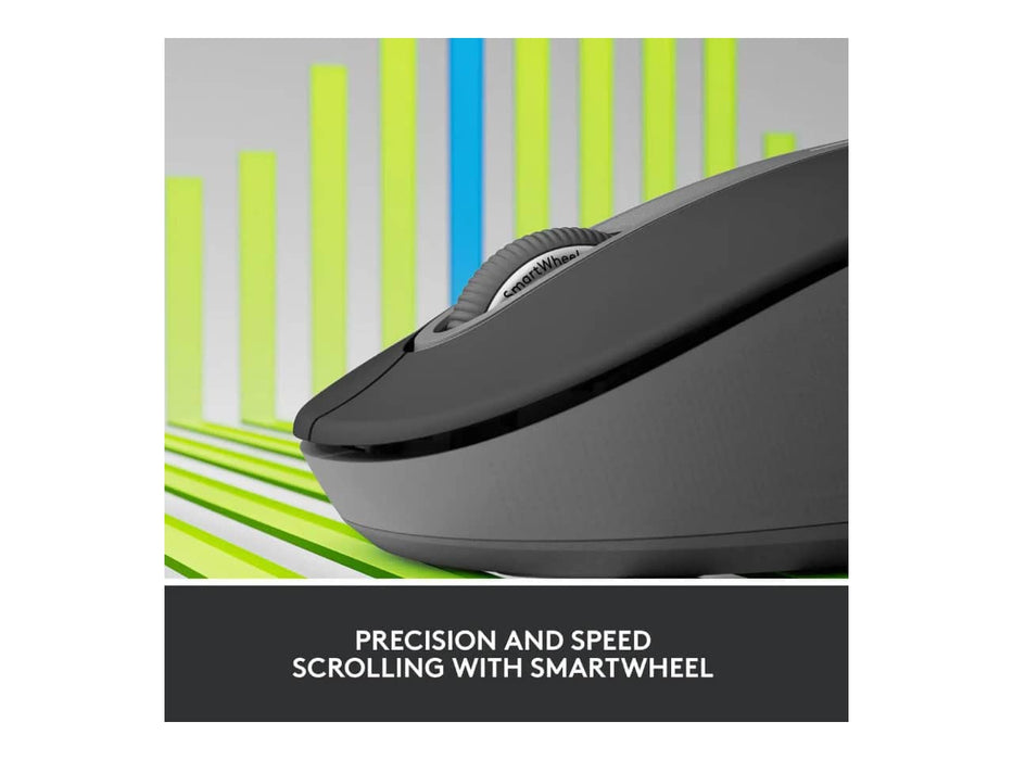 Logitech Signature M650 L for Business Wireless Mouse, Large Hand Sized, Logi Bolt, Bluetooth, SmartWheel, Graphite