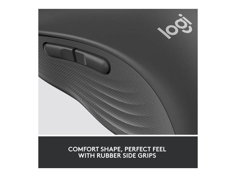 Logitech Signature M650 L for Business Wireless Mouse, Large Hand Sized, Logi Bolt, Bluetooth, SmartWheel, Graphite