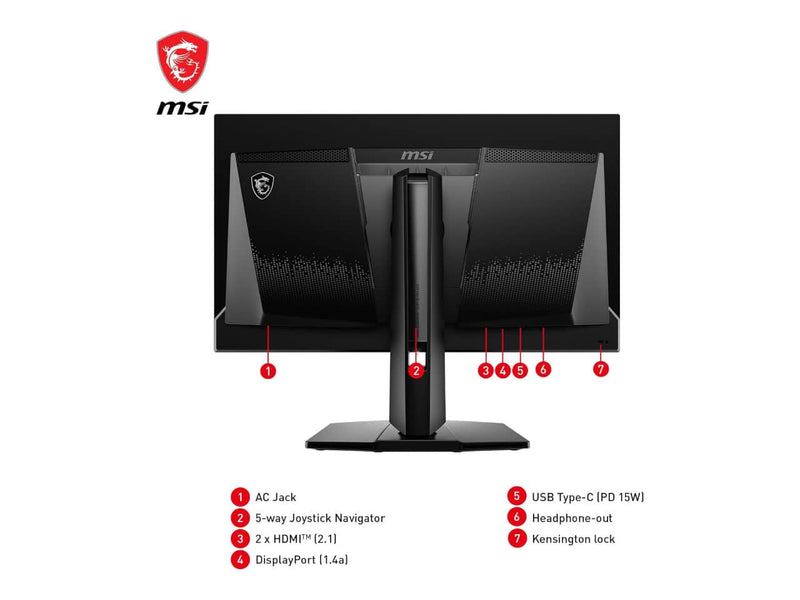 MSI MAG 271QPX QD-OLED 2K Gaming Monitor, 27-inch, WQHD (2560x1440), 360Hz, 0.03ms