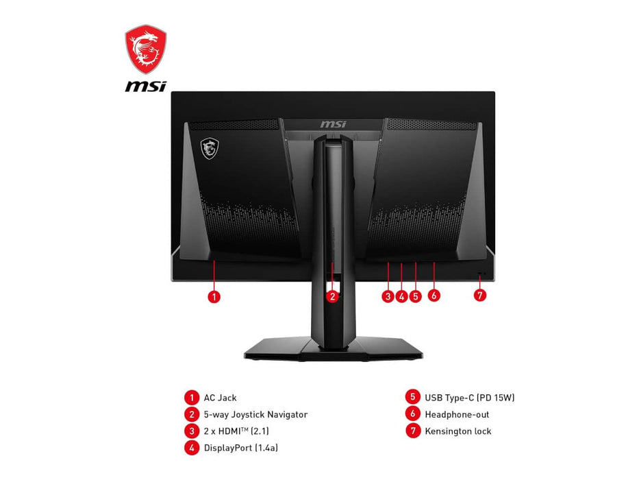 MSI MAG 271QPX QD-OLED 2K Gaming Monitor, 27-inch, WQHD (2560x1440), 360Hz, 0.03ms