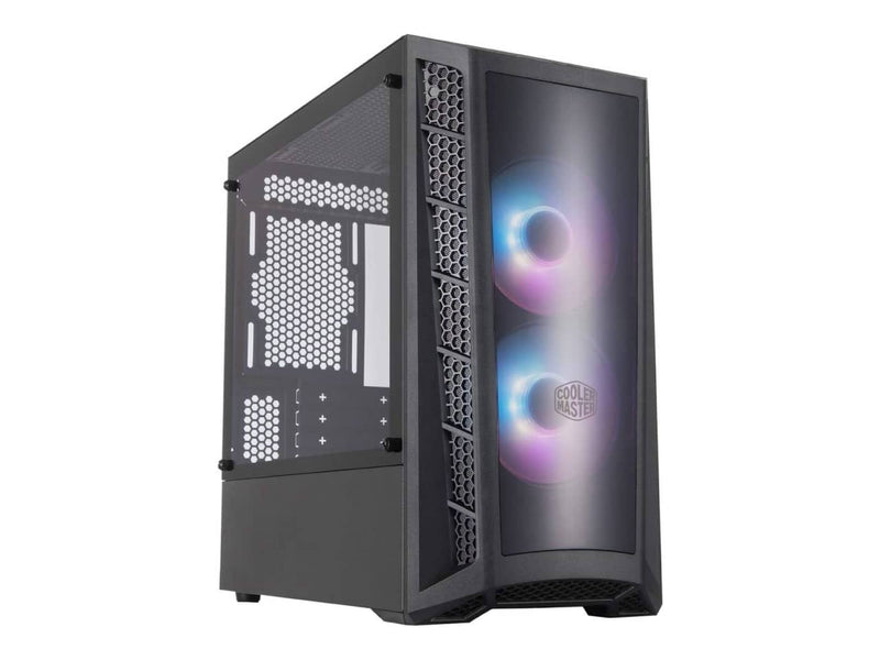 Cooler Master MasterBox Case, Micro-ATX, Dual ARGB Fans, Dark Mirror Front Panel, Tempered Glass Side Panel (MCB-B320L-KGNN-S02)