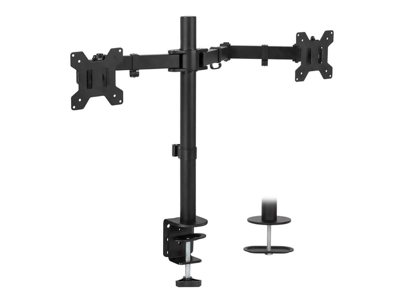Mount-It! Dual Monitor Mount, Fits Two Displays up to 27-Inch, Two Full Motion Adjustable Arms