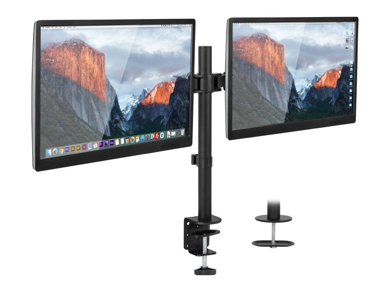 Mount-It! Dual Monitor Mount, Fits Two Displays up to 27-Inch, Two Full Motion Adjustable Arms